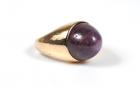 Gent's Cabochon Star Ruby, 14K Yellow Gold Ring