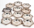 Twelve Small Sterling Nut Plates