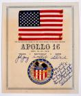 Apollo 16, 1972, FLOWN US Flag