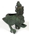 Ancient Indian Bronze Hanging Oil Lamp in the form of a Sphinx