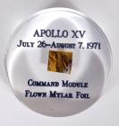 Apollo 15, 1971, FLOWN Gold Mylar Foil