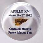 Apollo 16, 1972, FLOWN Gold Mylar Foil