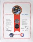 ASTP, 1975, FLOWN Manned Flight Awareness Medallion & Certificate