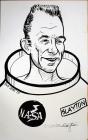 ASTP, 1975, "Slayton Carricature" by Bob Wood