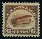 U.S. Airmail, 1918, 6¢ orange. P.S.E. otherwise XF