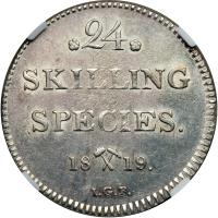 Norway. 24 Skilling, 1819-IGP. NGC AU50 - 2