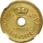 Norway. 25 Ore, 1942. NGC MS64