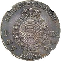 Sweden. Riksdaler, 1776-OL. NGC AU50 - 2