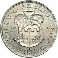 South Africa. 2 Shillings, 1945. PF - 2