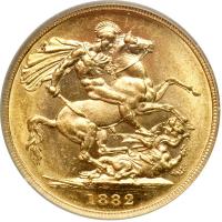 Australia. Sovereign, 1882-S. ICG MS62 - 2