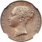 Great Britain. Farthing, 1849. NGC AU58