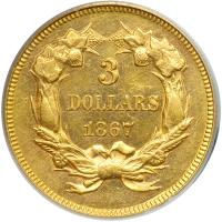 1867. PCGS AU58 - 2