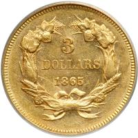 1865. PCGS AU55 - 2