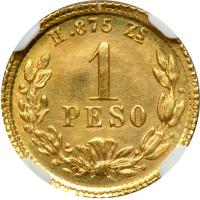 Mexico. Peso, 1872-Zs H. NGC MS65 - 2