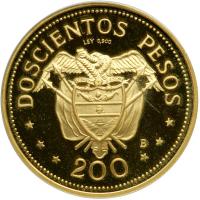 Colombia. 200 Pesos, 1968. ANACS PF68 - 2