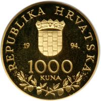 Croatia. 1000 Kuna, 1994. NGC PF68 - 2