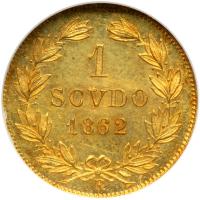 Italian States - Papal/Roman States. Scudo, 1862-R. NGC MS63 - 2