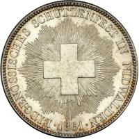 Switzerland. 5 Francs, 1861. EF-AU - 2