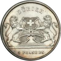 Switzerland. 5 Francs, 1859. EF-AU - 2