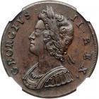 Great Britain. Halfpenny, 1729. NGC AU58