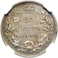 Canada. 25 Cents, 1899. NGC EF45 - 2