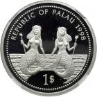 Palau. Palladium Essai One Dollar, 1998. NGC PF69