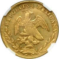 Mexico. 4 Escudos, 1825-Mo JM. NGC AU53 - 2