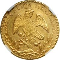 Mexico. 8 Escudos, 1855/4 Go PF. NGC AU53 - 2