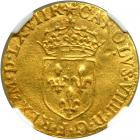 France. 1 Ecu d'or, 1567-M (Toulouse). NGC EF45