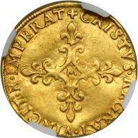 France. 1 Ecu d'or, 1567-M (Toulouse). NGC EF45 - 2