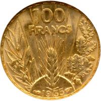 France. 100 Francs, 1935. NGC MS62 - 2