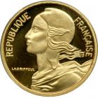 France. Gold Piefort 5 Centimes, 1981. NGC PF66