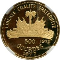 Haiti. 500 Gourdes, 1978. NGC PF69 - 2