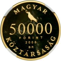 Hungary. 50,000 Forint, 2008. NGC PF69 - 2