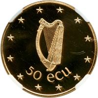 Ireland. 50 Ecu, 1990. NGC PF69 - 2