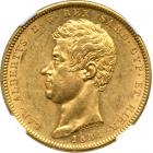 Italian States - Sardinia. 100 Lire, 1834-P. NGC AU58