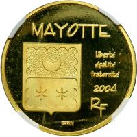 Mayotte. Essai 20 Euro, 2004. NGC PF67 - 2