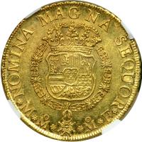 Mexico. 8 Escudos, 1753-Mo MF. NGC AU55 - 2