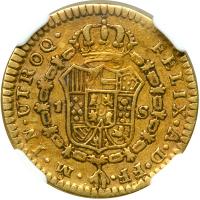 Mexico. 1 Escudo, 1783-Mo FF. NGC F15 - 2