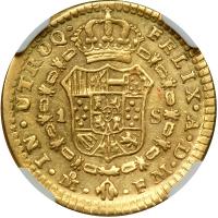 Mexico. 1 Escudo, 1788-Mo FM. NGC EF45 - 2