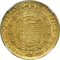 Mexico. 8 Escudos, 1805-Mo TH. NGC EF - 2