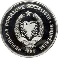 Albania. Medallic 50 Leke Essai struck in Palladium, 1986. PF - 2