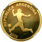 Argentina. 10 Pesos, 2005. NGC PF66