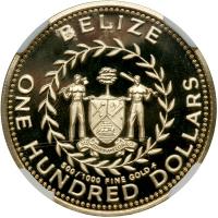 Belize. 100 Dollars, 1983. NGC PF69 - 2