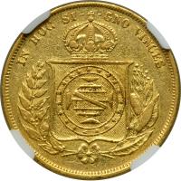 Brazil. 10,000 Reis, 1856. NGC VF25 - 2