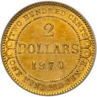 Canada - Newfoundland. 2 Dollars, 1870. PCGS AU55 - 2