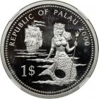 Palau. Platinum Essai 1 Dollar, 2000. NGC PF68