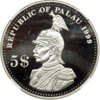 Palau. 5 Dollars struck in Palladium, 1999. NGC PF69 - 2