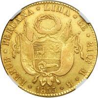 Peru. 8 Escudos, 1855-MB (Lima). NGC VF35 - 2