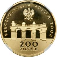 Poland. 200 Zlotych, 2008. NGC PF69 - 2